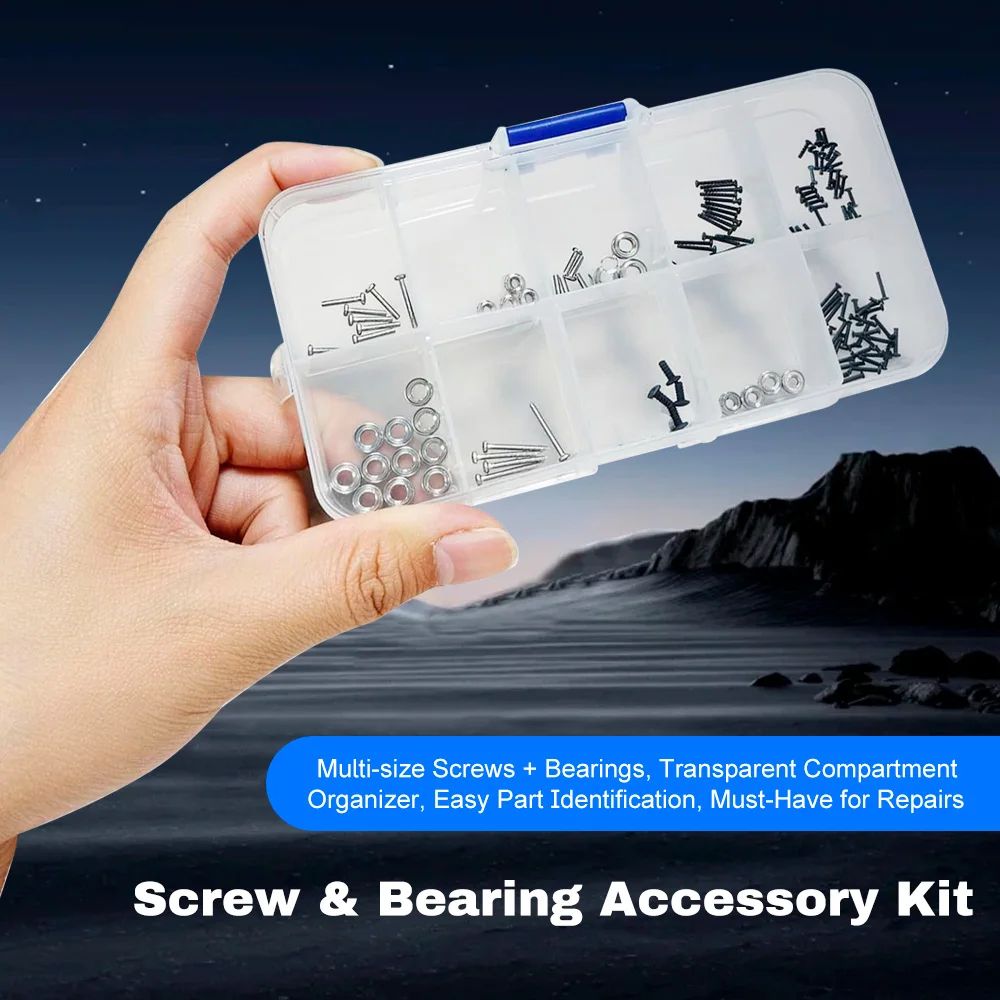 SCX30 120PCS Screw & Bearing Kit Stainless Steel RC Upgrade for Axial SCX30