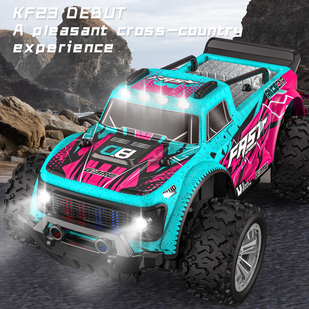 KBDFA KF23 KF24 RC Car 1/20 Off Road Vehicle With LED Light Big Foot Climbing High Speed Racing Outdoor RC Toys Gifts for Kids