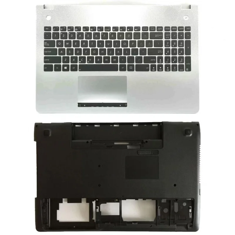 New For ASUS N56 Series Laptop Palmrest with Keyboard and Bottom Case Replacement Kit N56V N56VV N56VB N56VZ N56VJ