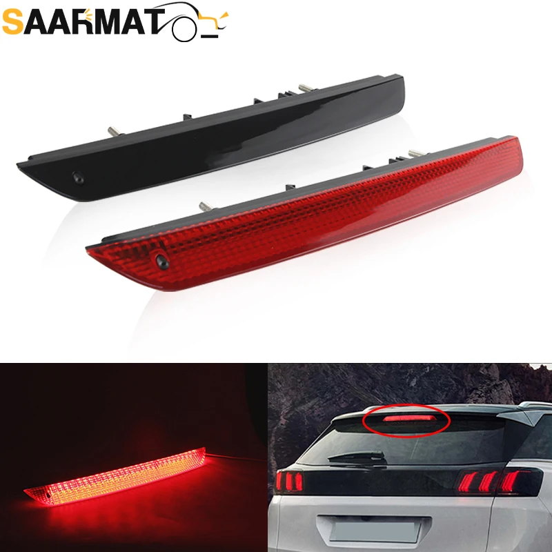 Red/Black Lens Car Rear 3rd Brake Light For Opel Grandland X 2017 AIR199 LED third Stop Lamp Tail Singal Lights Car Accessories