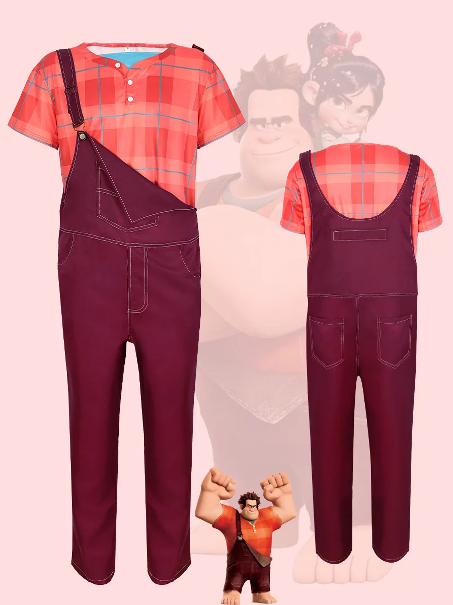 Disfraz de Anime Vanellope von Cos Schweetz camiseta de Wreck It Cos Ralph monos trajes para mujeres y hombres ropa de fiesta diaria
