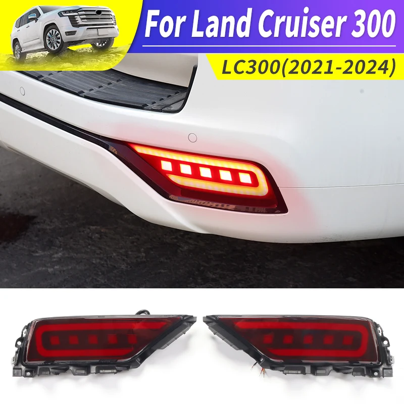 

For 2021+ Toyota Land Cruiser 300 Rear Fog Lamp Modification Lc300 FJ300 Bumper Light LED Dynamic Light Exterior Accessories