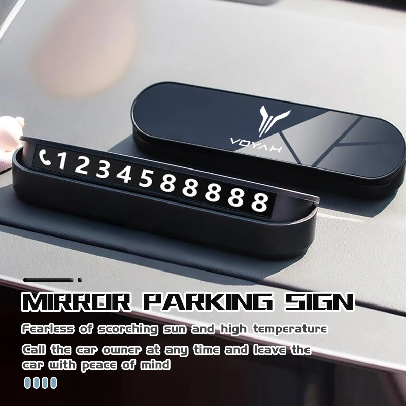 For Voyah Car Temporary Parking Telephone Sign Phone Number Plate Auto Accessories Free SUV I-Land Dreamer Passion 2021 2022