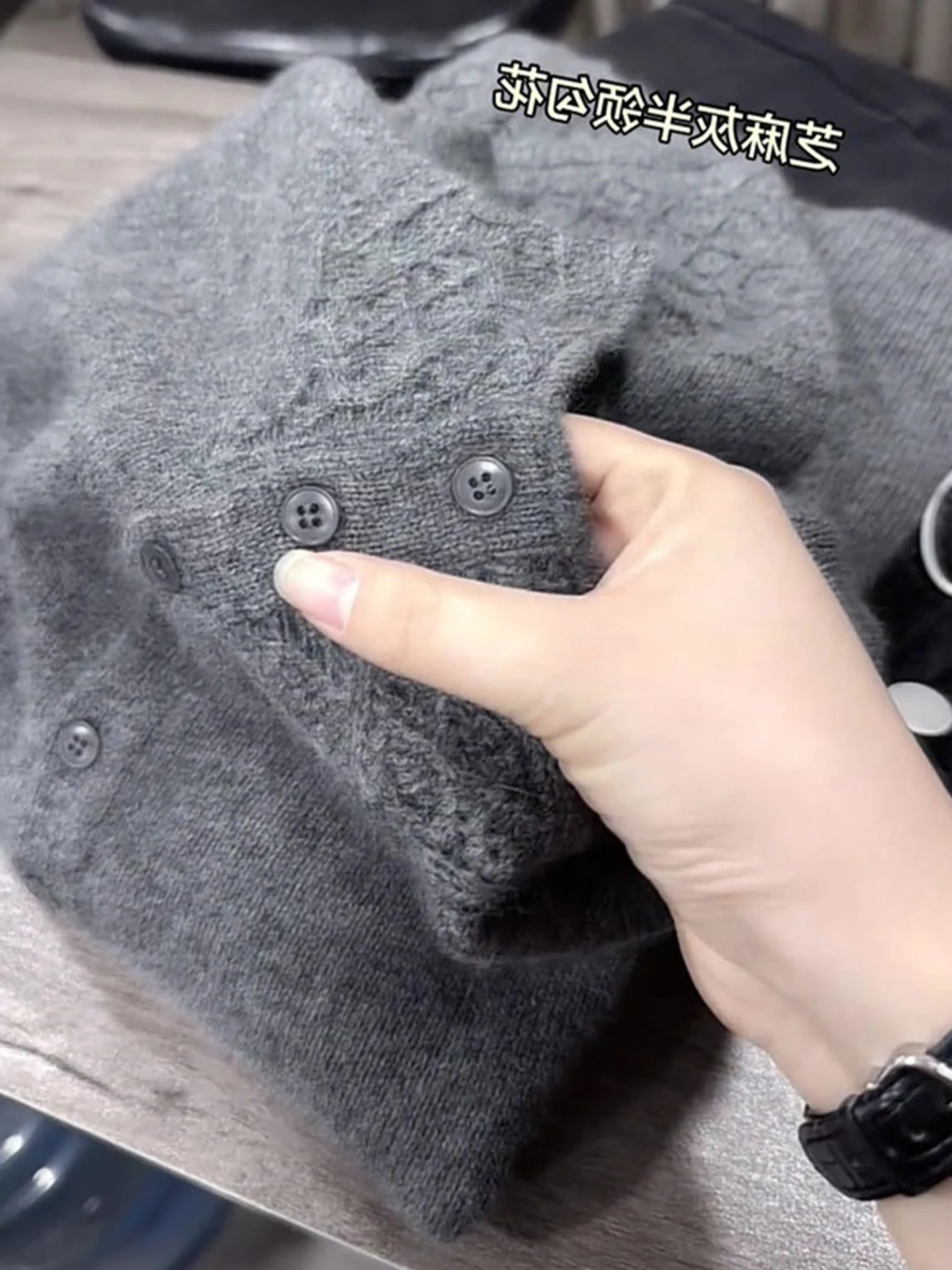 Suéter largo de punto elegante para mujer, Top suave y cómodo con diseño de un solo botón, gancho de sensación, flor, Bot irt