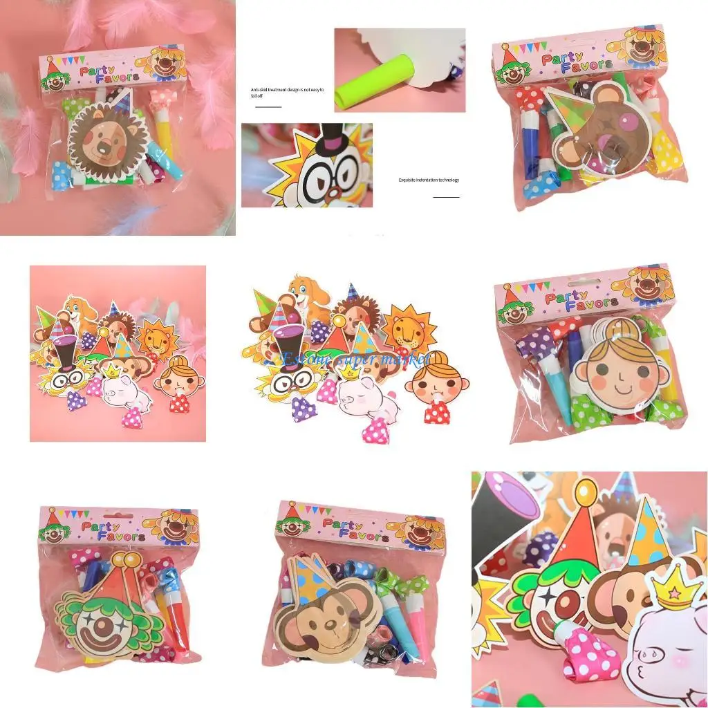 

090B Party Blower Baby Children Birthday Party Supplies Cartoon Animal Blowouts Horns Whistles Noise Makers Interesting