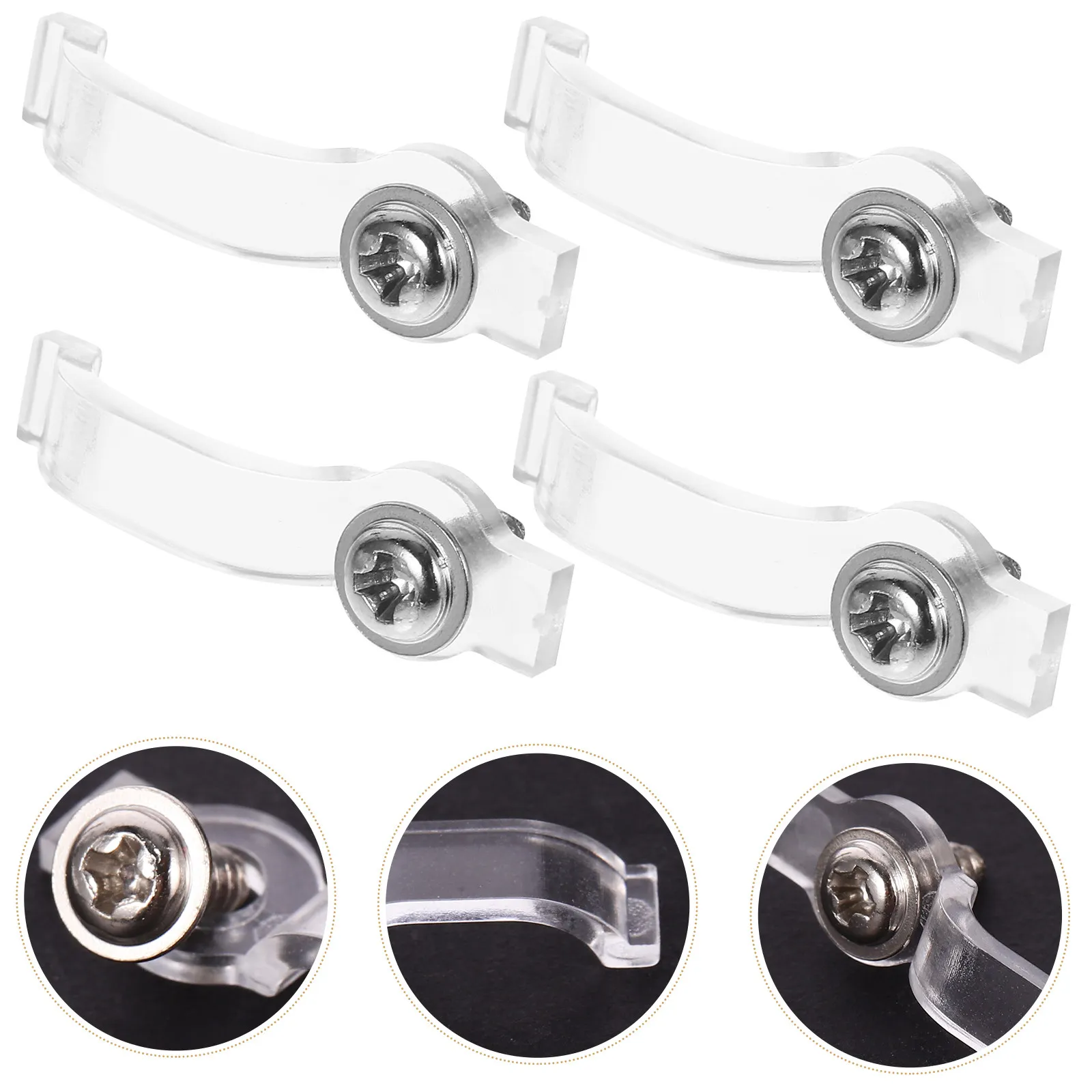 100Pcs Strip Light Attachment Clips One-Side Fixing Mounting Brackets for 10Mm Wide Waterproof LED Strip Lights Smd3528 3014