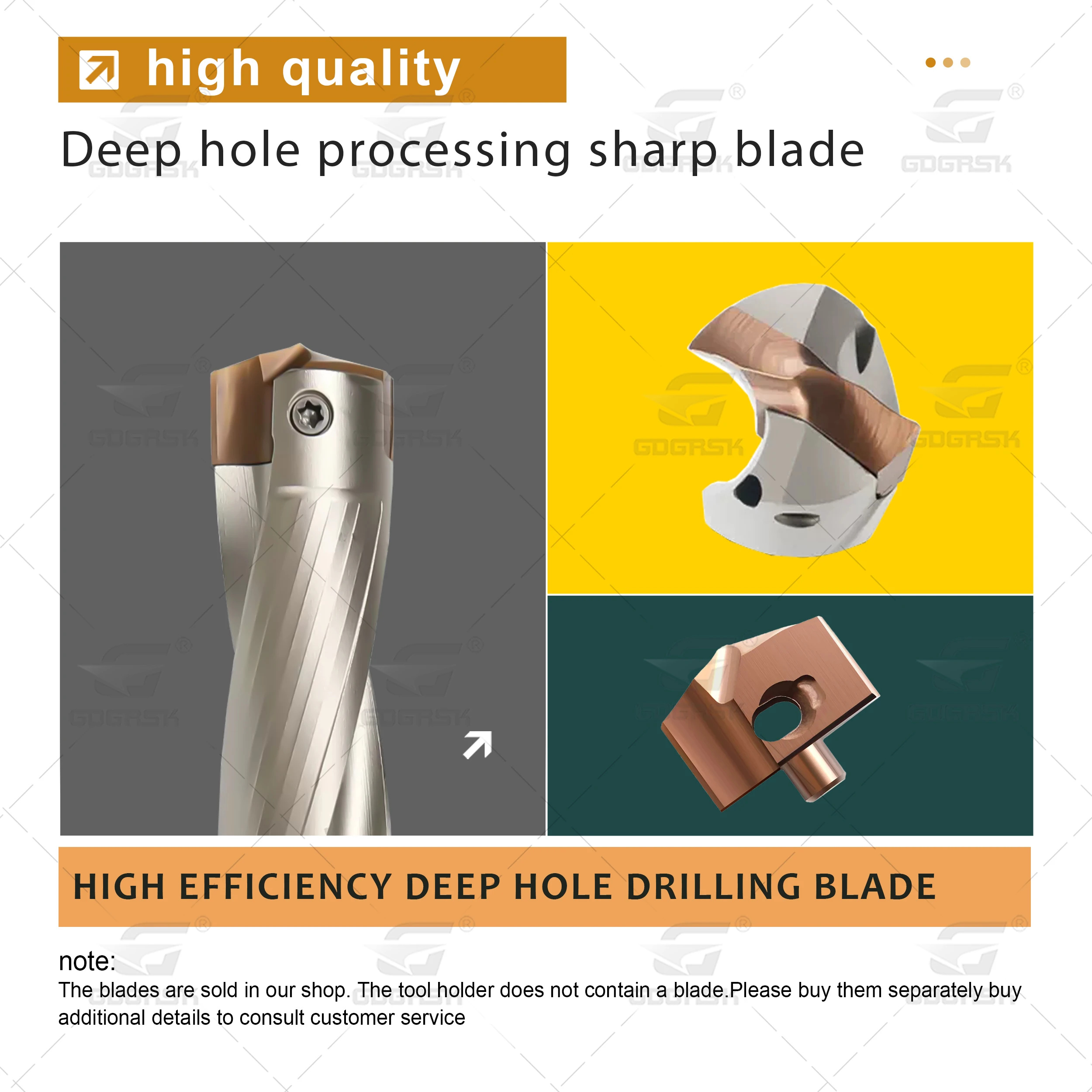 Deep hole drill HCD16.0/17.5/18.8/25.5 CNC lathe, hard alloy high-speed and strong drill crown drill blade JCD drill rod