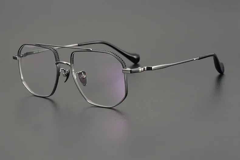 Japanische Design Pilot Titan Quadrat Gläser Rahmen Männer Optische Brillen Frauen Myopie Lesen Rezept Brillen Brillen – Detail 8
