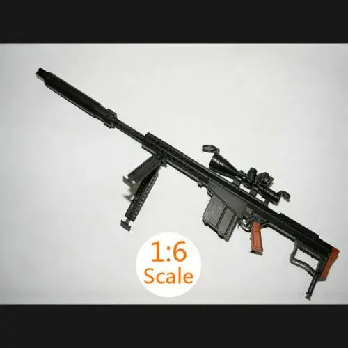 

1:6 Scale M82A1 Barrett Sniper Rifle Assembling Toy Plastic 4D Gun Model Assembly Puzzles Weapon for 12" Action Figure Toys