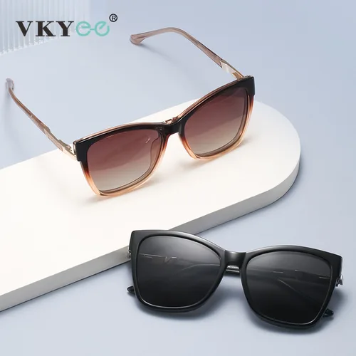 Imagen 2 del producto VICKY, nuevo diseño de moda TR90, gafas de sol polarizadas magnéticas con Clip, gafas de sol polarizadas para hombres y mujeres, gafas ópticas para miopía