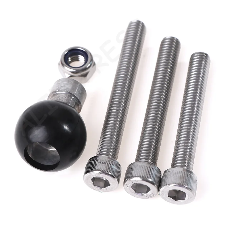 [G]New Motorcycle Handlebar Clamp Base 1 inch 25mm Ball with M8 Screws for Ram Mount
