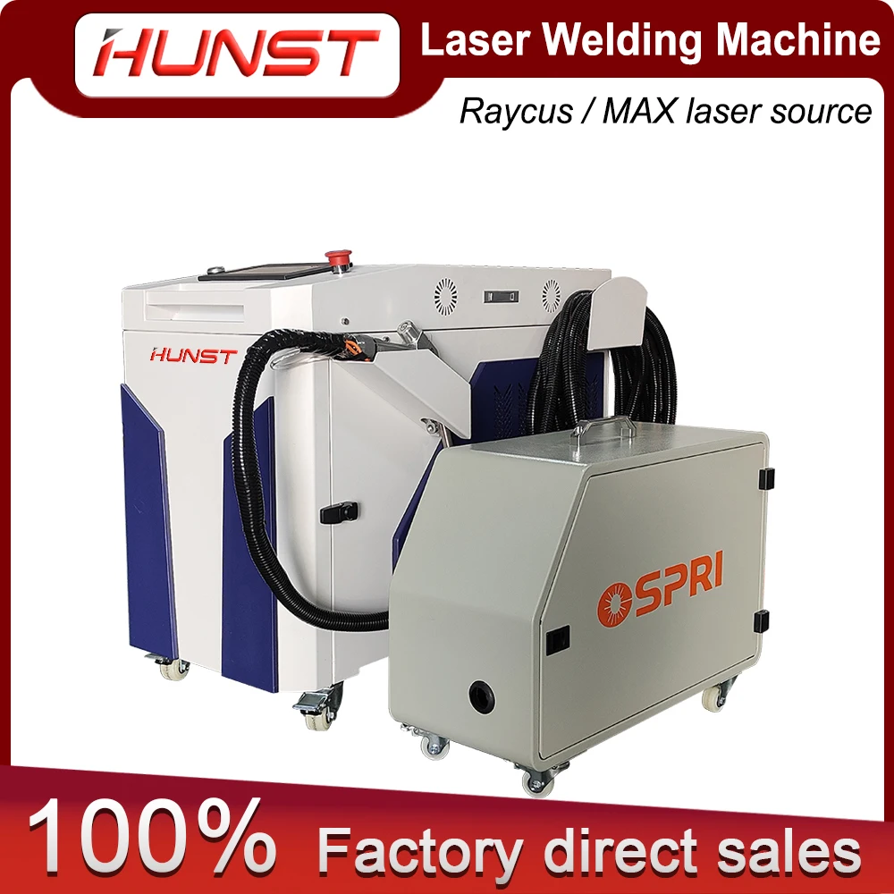 Hunst Hand-held Laser Welding Machine Raycus /MAX 1000W 1500W 2000W 220V Laser Welders With Auto-Wire Feeder Water Chiller