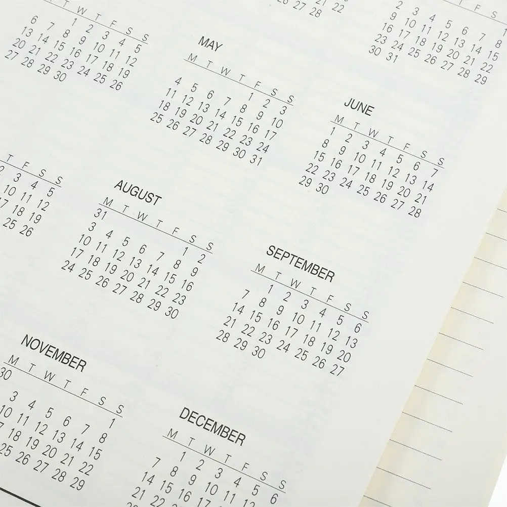 2 Books Loose-leaf Notebook Core Replacement Daily Planner Notepad Weekly Schedule Task Organizer Refill Paper