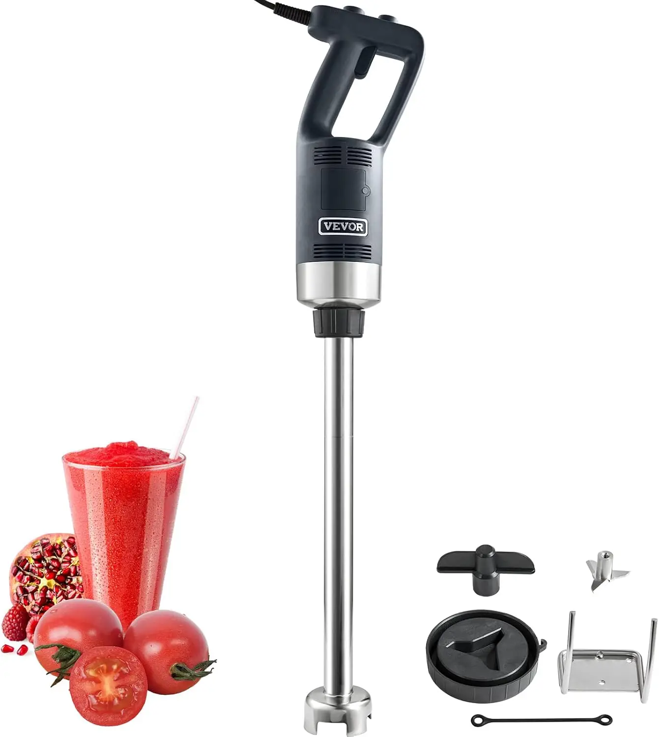 Commercial Immersion Blender, 500 Watt 20Inch Heavy Duty Hand Mixer, Variable Speed Mixer with 304 Stainless Steel Blade, Multi-