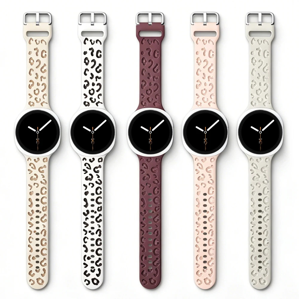 3 correas para Samsung Galaxy Watch 8, 40mm, 44mm, pulseras con grabado de leopardo, Correa Galaxy Watch 8 Classic, bandas de 46mm