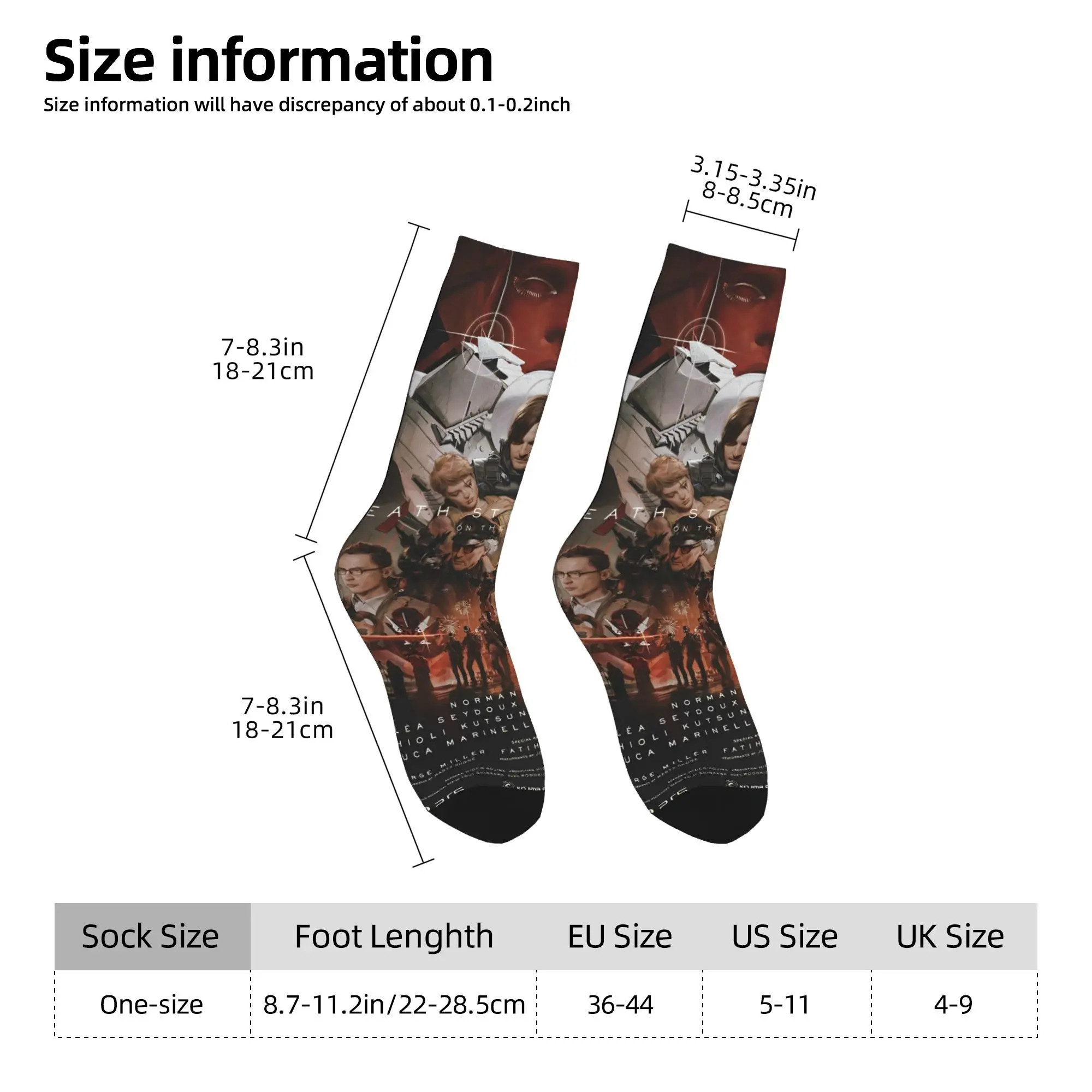 남성 양말 Death Stranding 2 On The Beach 스타킹 항균 중간 부드러운 양말 겨울 패션 디자인 러닝 양말