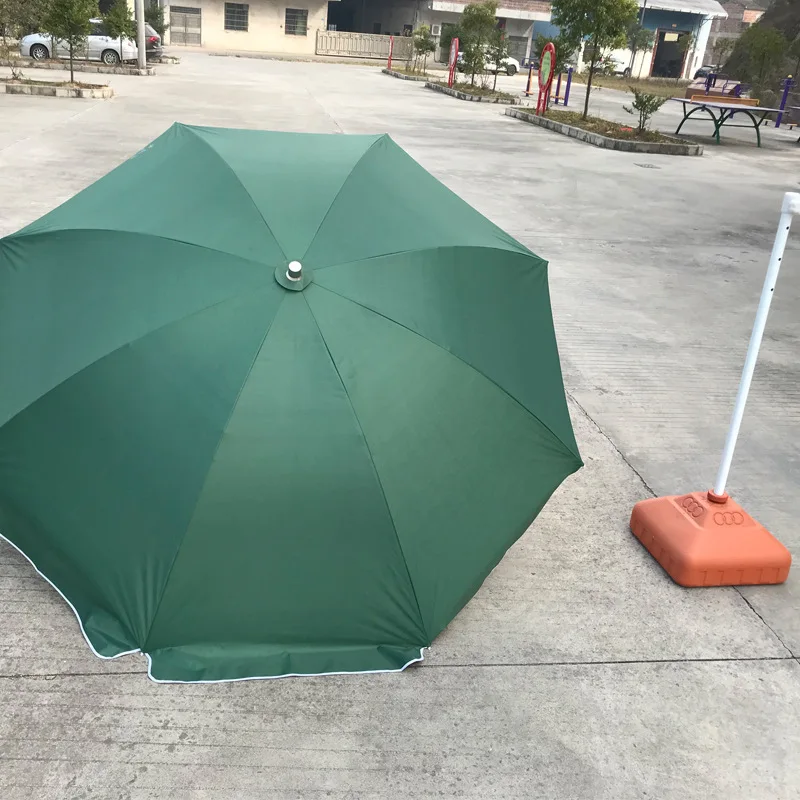 48 inch silver glue outdoor sun umbrella can be printed with logo, double bone stall, circular umbrella