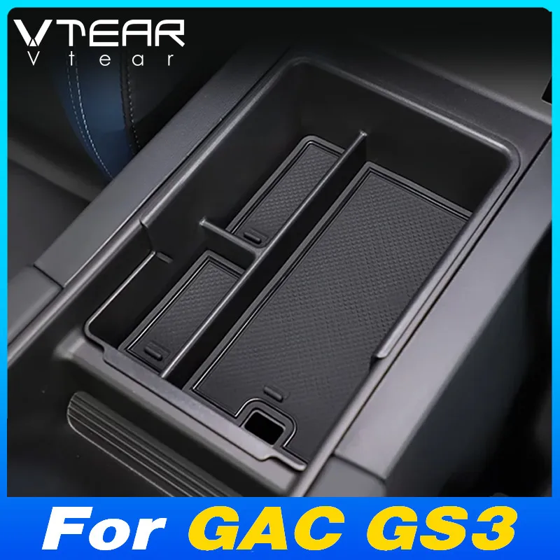 Vtear Interior Car Console Armrest Organizer Tray Center Storage Box Decoration Styling  Accessories For GAC GS3 Trumpchi 2024