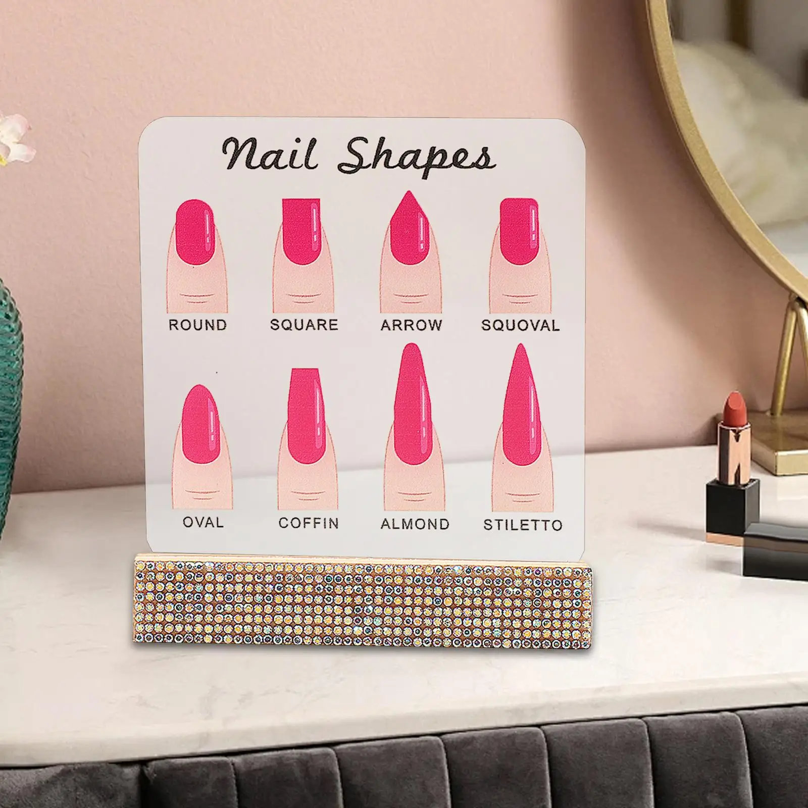 Tabellone per nail art Strumento per manicure fai-da-te 10,5x2,7x11,5 cm Cartello multifunzionale