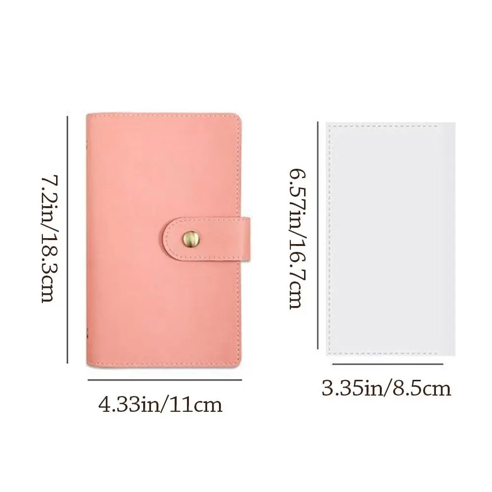 Save Money 100 Envelopes Money Saving Challeng Large Capacity PU Mini Binder Savings Challenge Waterproof Reusable Budget Binder
