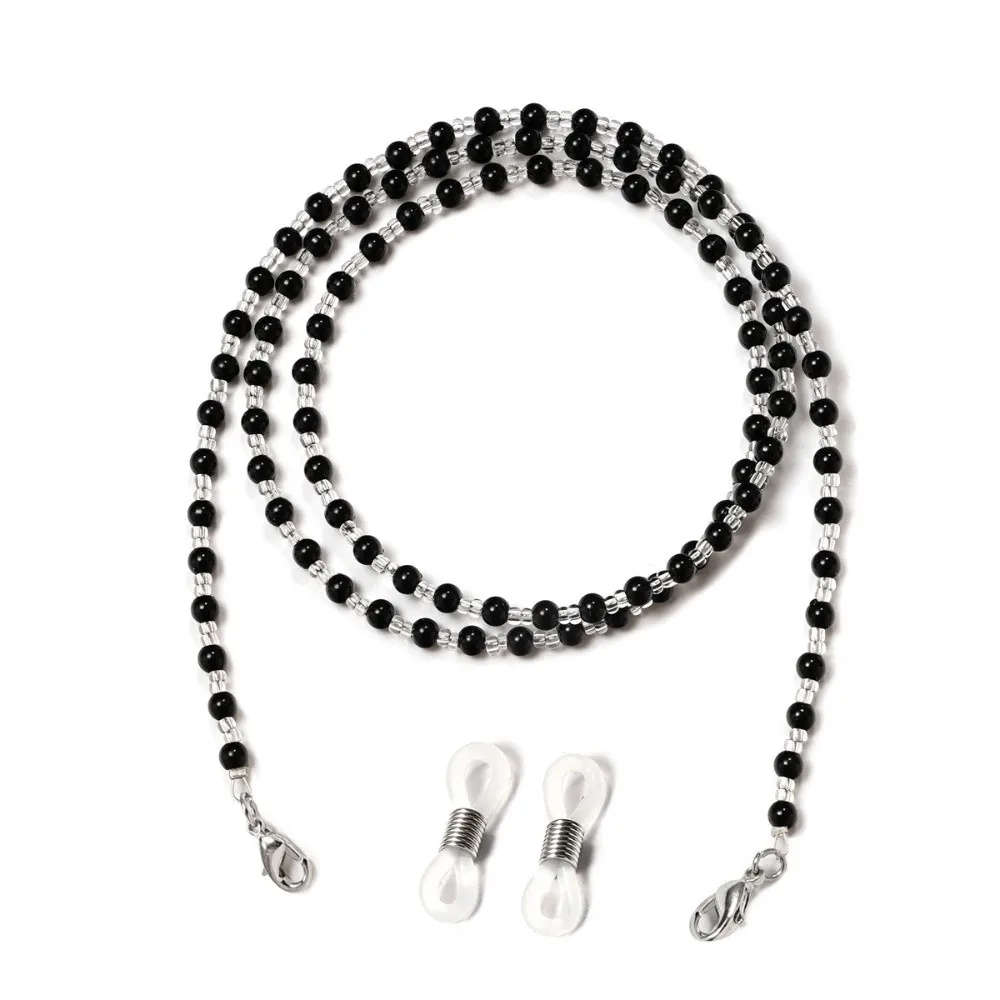 

Style Crystal Beads Eyeglass Holder Beaded Anti Drop Mask Lanyard Nonslip Cord Holder Glasses Straps Eye Accessories