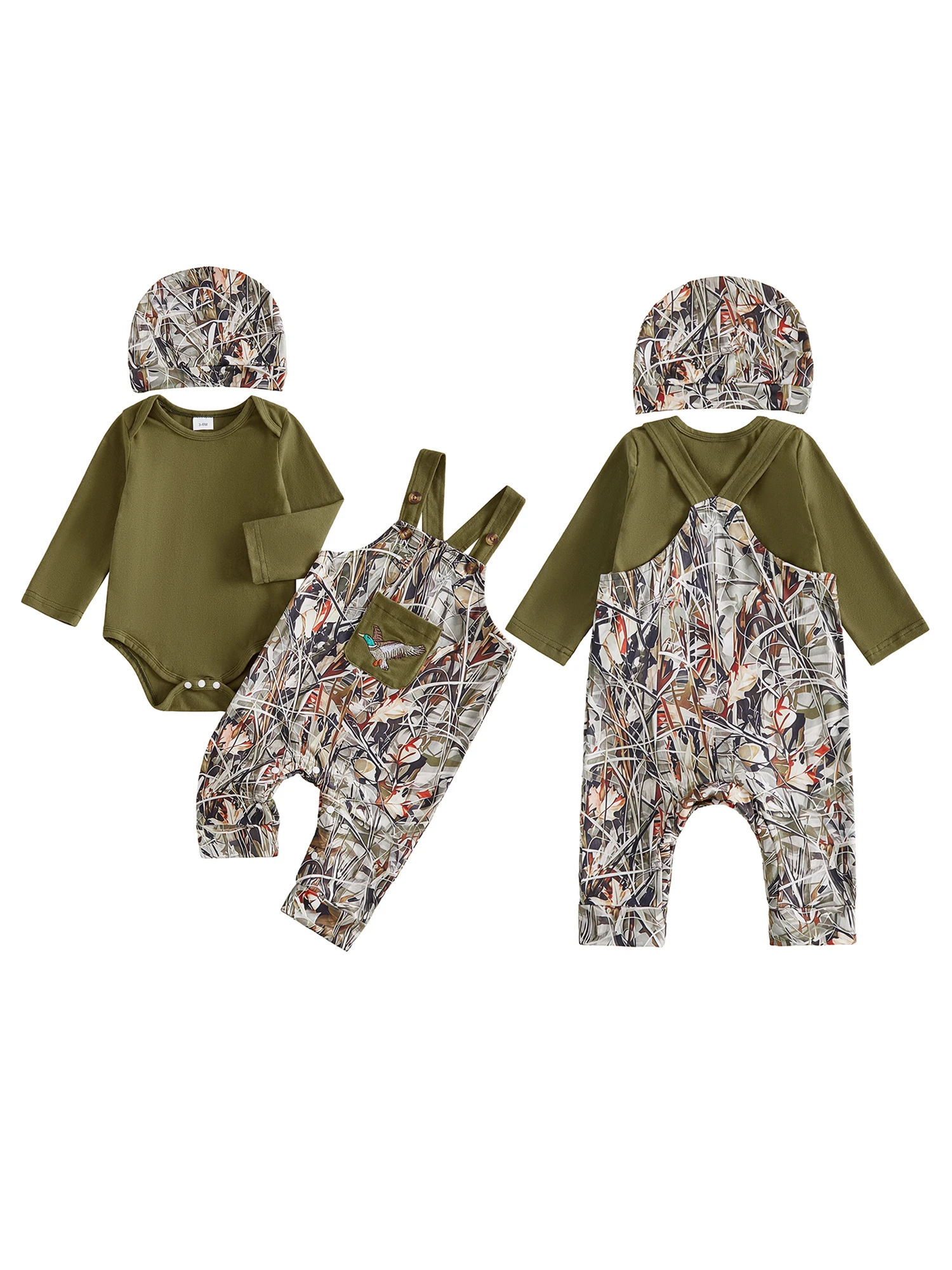 Sleeve Romper Overall Pants Overall-Pants- Baby Fall Outfit Sleeve Fall Romper Duck Lightweight Baby Boy Fall