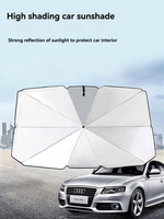 Car Sunshade Front Windshield Sunshade Sunscreen and Heat-Insulating Sunshade Protective Umbrella Protective Cover Retractable u