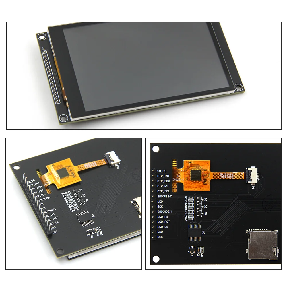 Produktbild von 3,5 Zoll TFT LCD Modul SPI Kapazitiver Touchscreen ST7796 – 480x320, 5V/3,3V Kompatibel, Für ESP32, STM32, C51