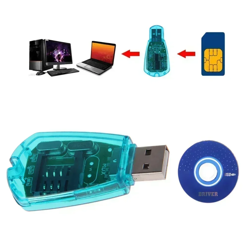 USB SIM Card Reader And Copier Cloner Backup Device Compatible With 98/XP/Vista For GSM Phonebook And SMS Data Handling