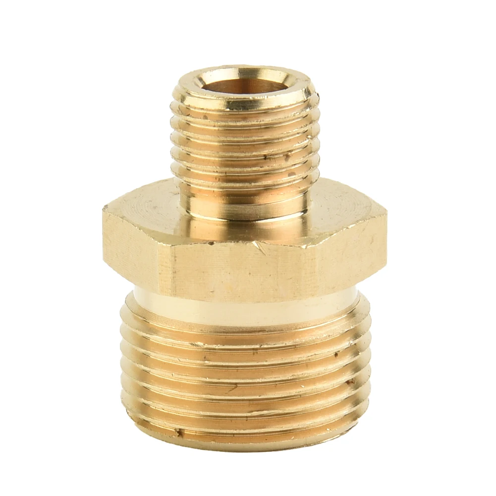 Brass High Pressure Washer M22 Male To M22 15mm Male Brass High Pressure Coupler Pipe Adapter For Garden Hose Quick Connect