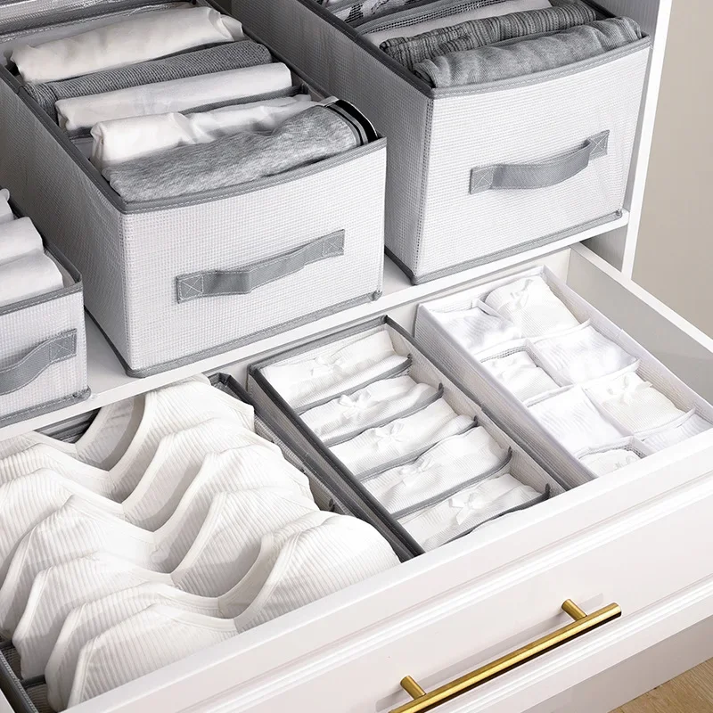 Hosen- und Jeans-Aufbewahrungsbox, Schubladenorganizer für Unterwäsche, BHs, Socken, Kleiderschrank-Organizer, T-Shirt-Organizer, Aufbewahrung – Detail 8