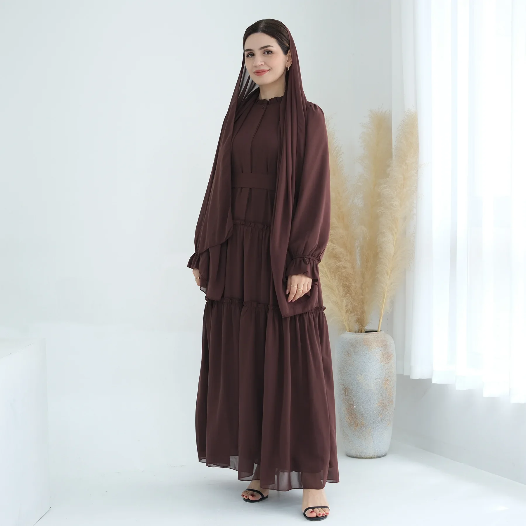 Women Abaya Dubai Arab Long Sleeve Ramadan Dress Ankle Long Dress Muslim Fashion Clothes Turkey Caftan Marocain Abayas Vestidos