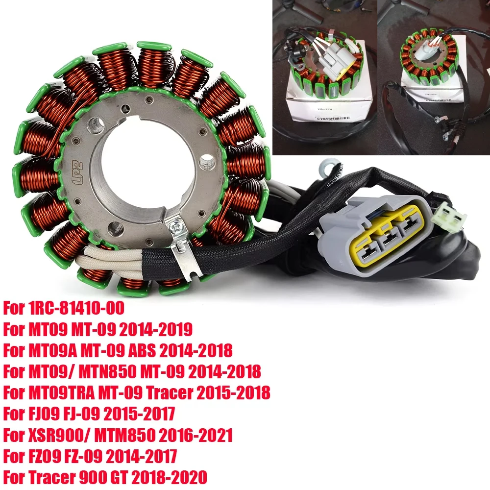 

MT09 FJ09 FZ09 Motorcycle Generator Stator Coil For Yamaha MT-09 ABS Tracer FJ-09 FZ-09 XSR900 Tracer 900 GT 1RC-81410-00
