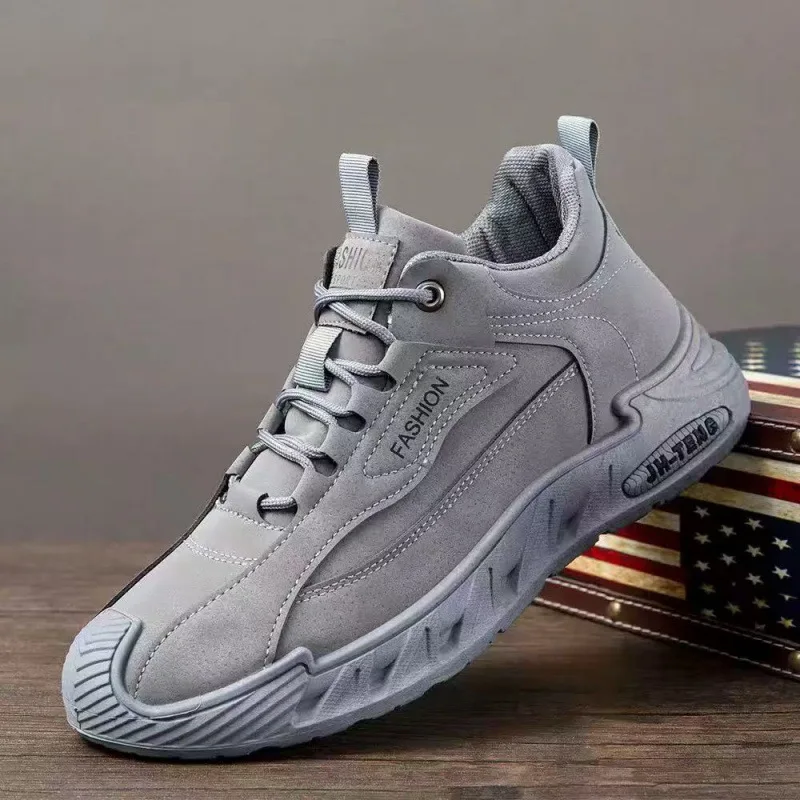 Baskets rétro à semelle souple pour hommes, grande taille, chaussures de course décontractées à lacets pour l'extérieur, idéales pour les étudiants