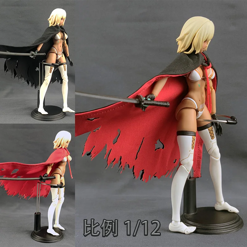 

1/12 Mecha Girl Cloak | 6-inch Female Action Figure Outfit | Doll Cape | Wire-Shaped | BJD Apparel | SHF Doll Clothes