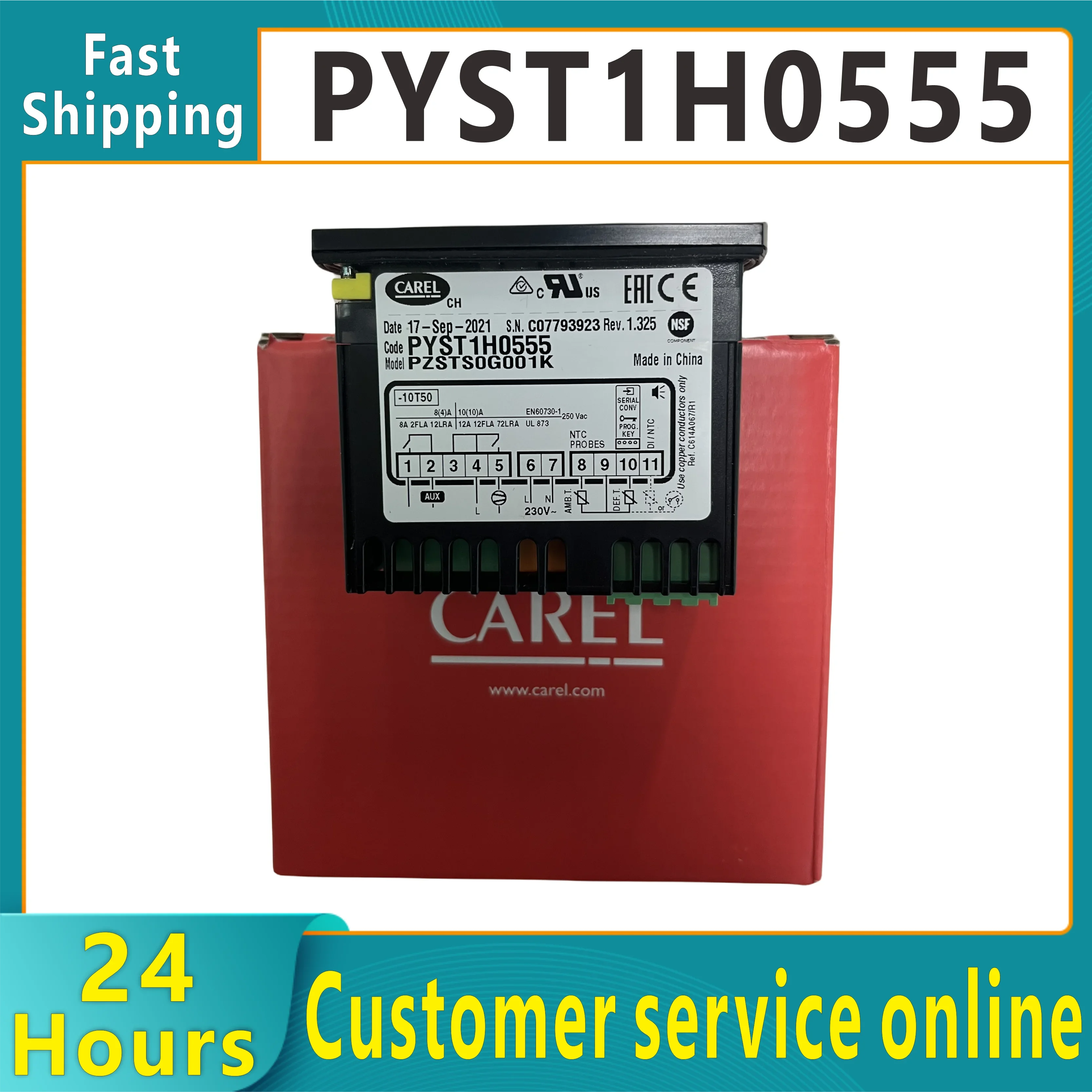 New original CAREL temperature controller PYST1H0555 PZSTS0G001K PZSTSOG001K