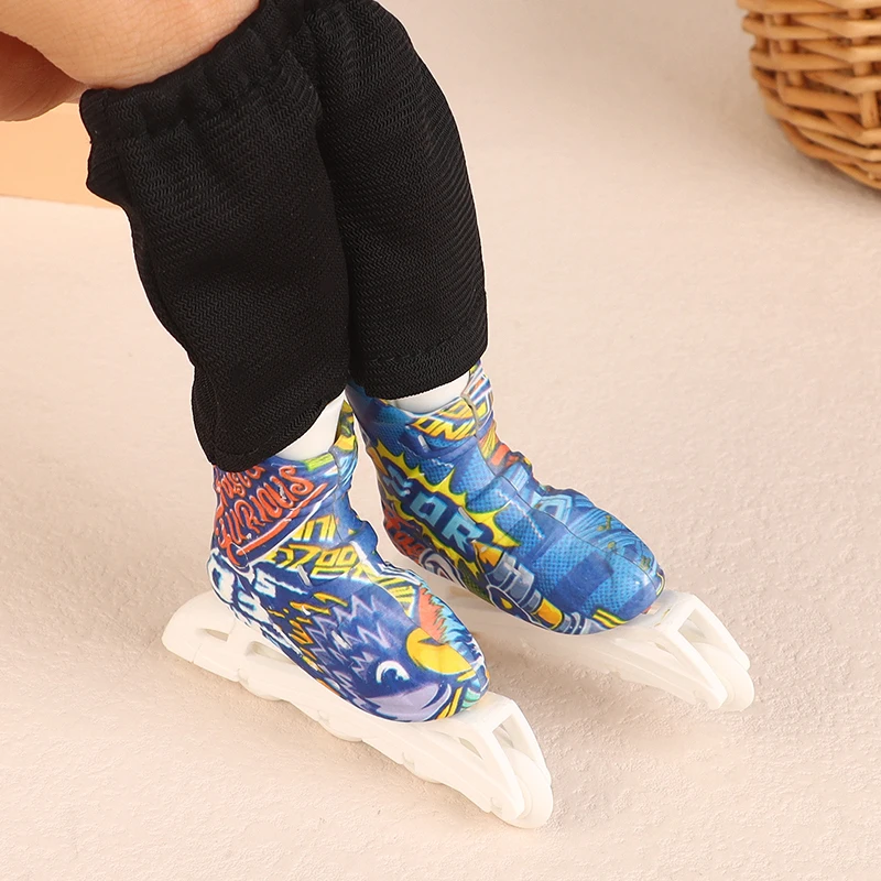 Finger Scooter Skateboard Toy avec pantalon et chaussures, Mini Skateboard, Finger Toy