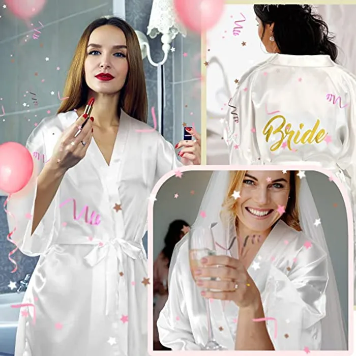 6 bridesmaid robes wedding bridal gown honor maid gown wedding gown bridal party gift, pink