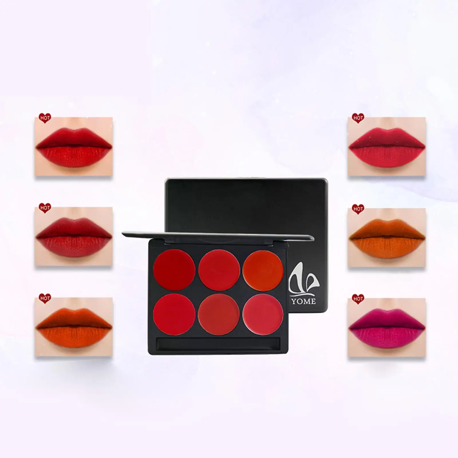 Multi Color Lip Palette Kit Matte Lipstick Cosmetics Set Long Lasting Lip Gloss Plate for Women Party Daily Travel