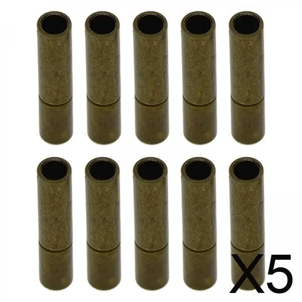 

5 упаковок по 10 шт. концевых заглушек для шнуров, застежки-фиксаторы для кожаных шнуров и ожерелий