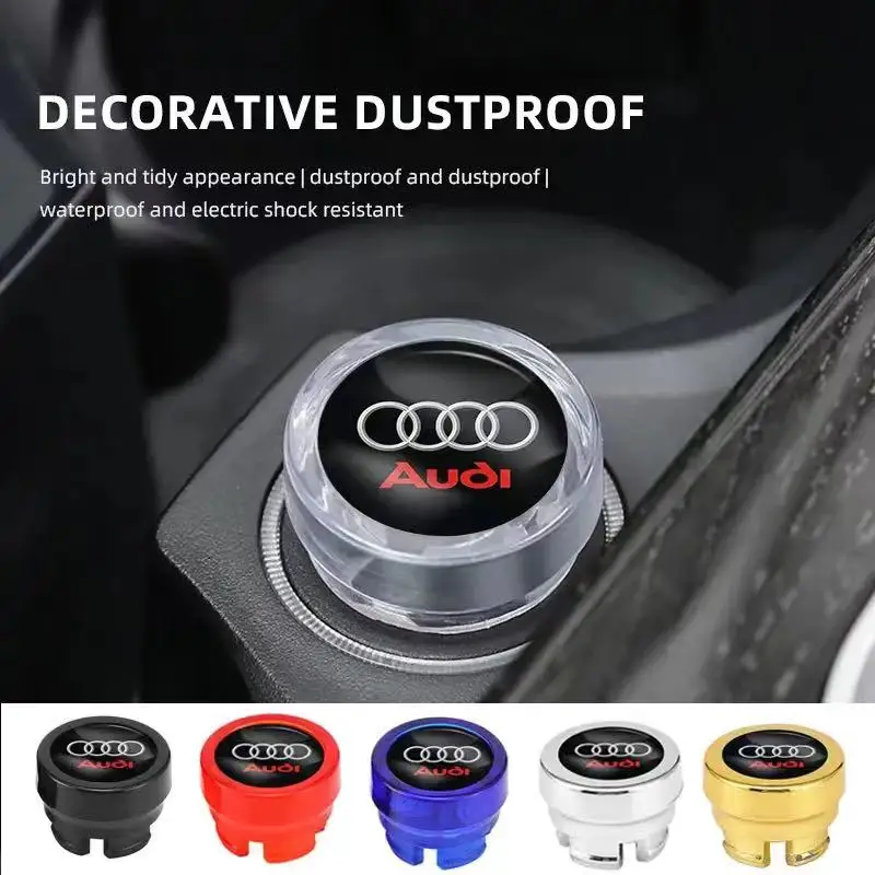 Car Cigarette Lighter Cover Button Protector Dust Cap For Audi A3 A4 B8 8V Q7 S C7 A5 B7 B6 B9 A1 A7 8P Q3 8L TT Mk2 A6 Q5 ﻿