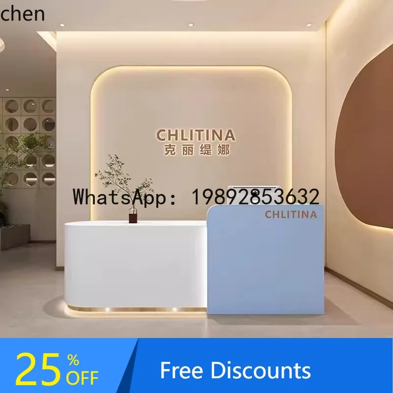 

clothing barber shop beauty salon bar counter simple modern Internet celebrity small shop reception counter