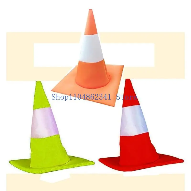 5asd Verkeerskegelhoed voor volwassen kind Festivalhoed Feesthoofddeksel Vakantiefoto Props Kegelkappen Showkostuumaccessoires