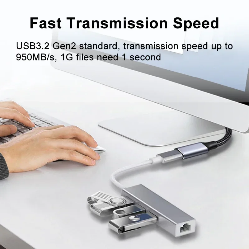 Przedłużacz Usb C PD 100W do ładowania kabla Audio 4K z kablem danych USB3.2 Usb3 2 Gen2 20 gb/s typ C do C przedłużacz męski do Felmale