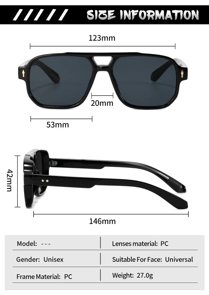 2025 Vintage-Sonnenbrillen für Herren, modische Sonnenbrillen, Oculos-Brillen, Dropshipping, Gafas Lentes Lunette Okulary Zonnebril Occhiali – Detail 17