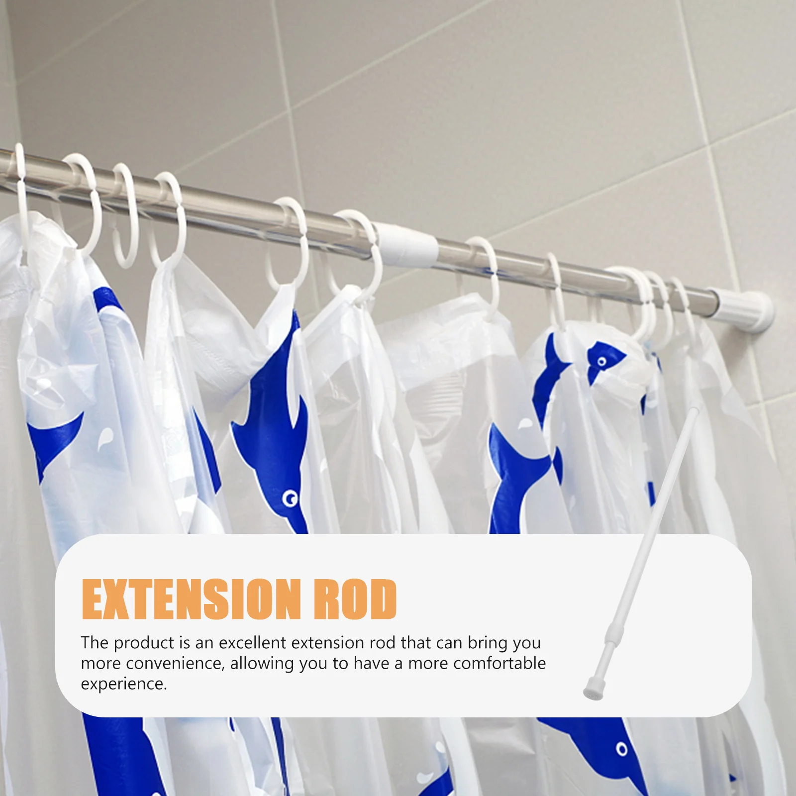 

4Pcs Extension Rod Curtain Rod Brackets Adjustable Window Security Anti-Slip Rubber Sliding Door Closet Rods