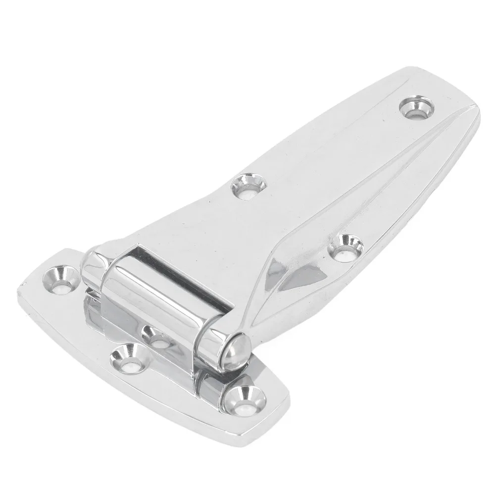 Dobradiça t de fechamento suave, material de liga de zinco, mecanismo de fechamento suave prateado, dobradiça de alça t, 3.23x5.51 tamanhos, dobradiça de porta de caixa de ferramentas