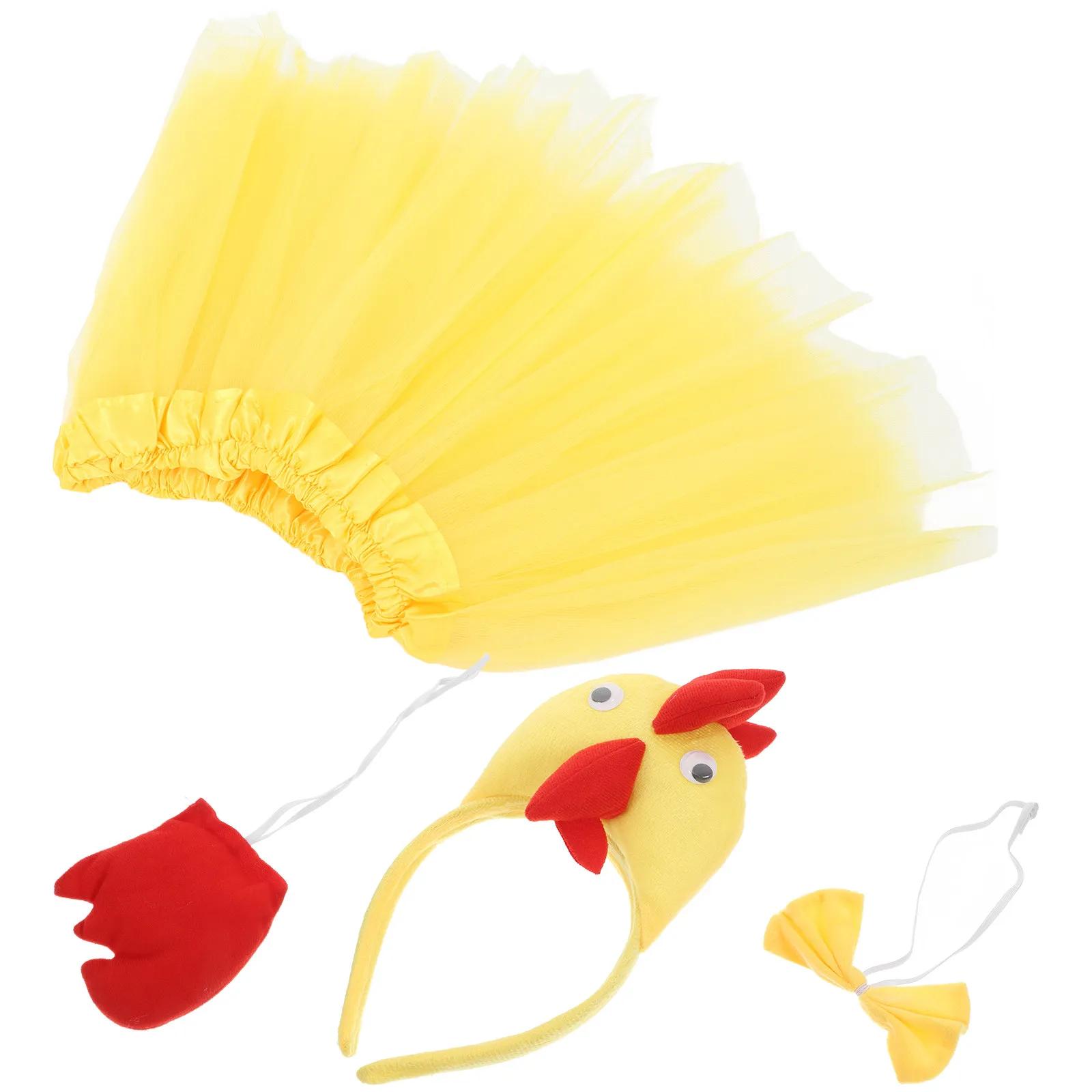 

Children Chicken Headband Set Lightweight Rooster Chick Costume Accessories for Halloween Birthday Play Chicken Costume Outfit