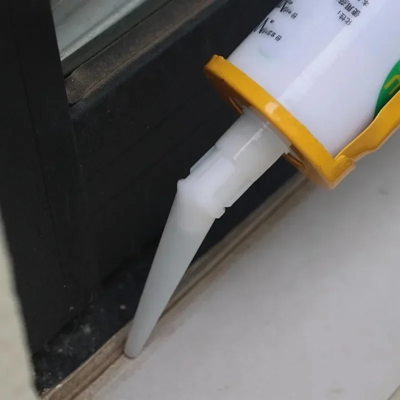 20/1x Plastic Nozzle for Caulking Gun Sealant Applicator Tip Standard Fit with Cap Tile Floor Window Door Sealing Nozzle Tools