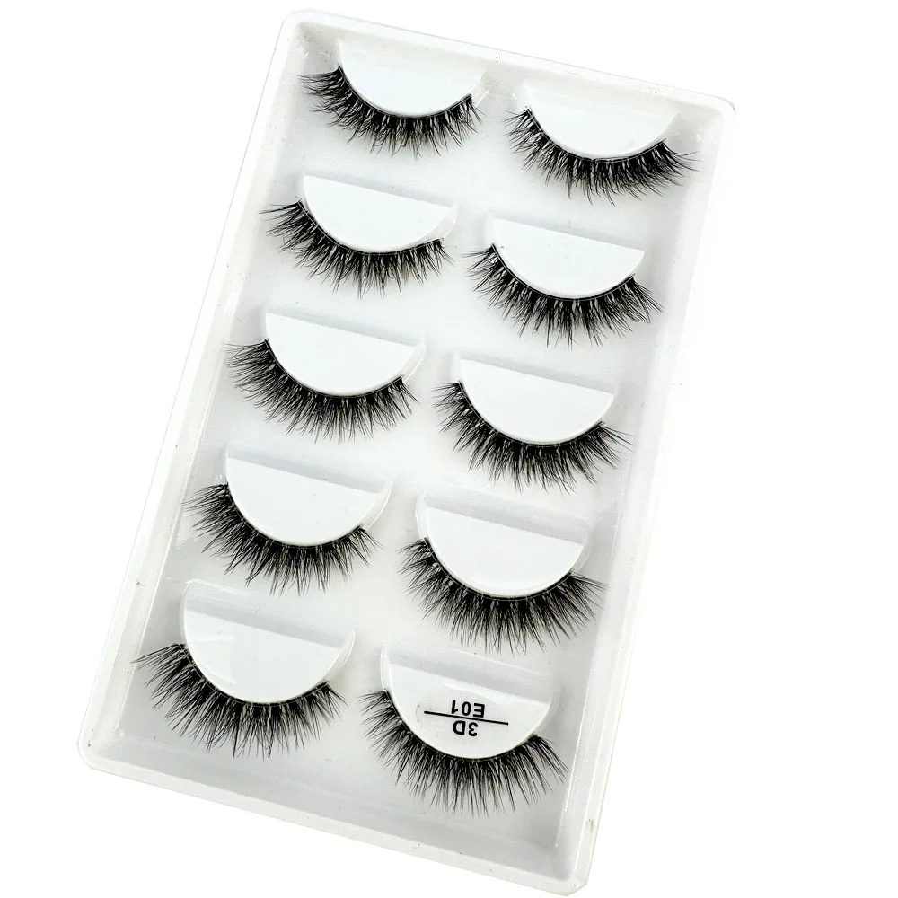 50/100 scatole ciglia di visone 3D ciglia finte naturali trucco lungo disordinato ciglia finte estensione trucco strumenti di bellezza maquiagem